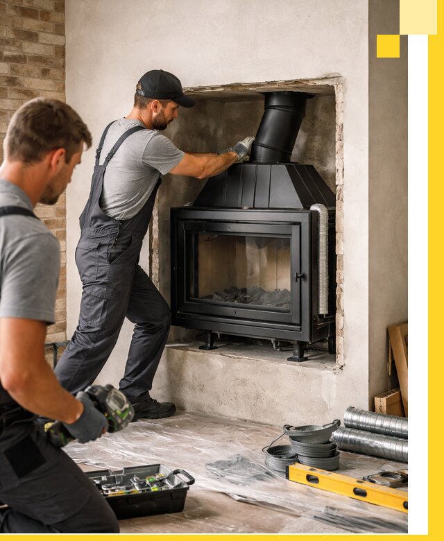 Установка каминных топок в Санкте-Петербурге: монтаж, подключение