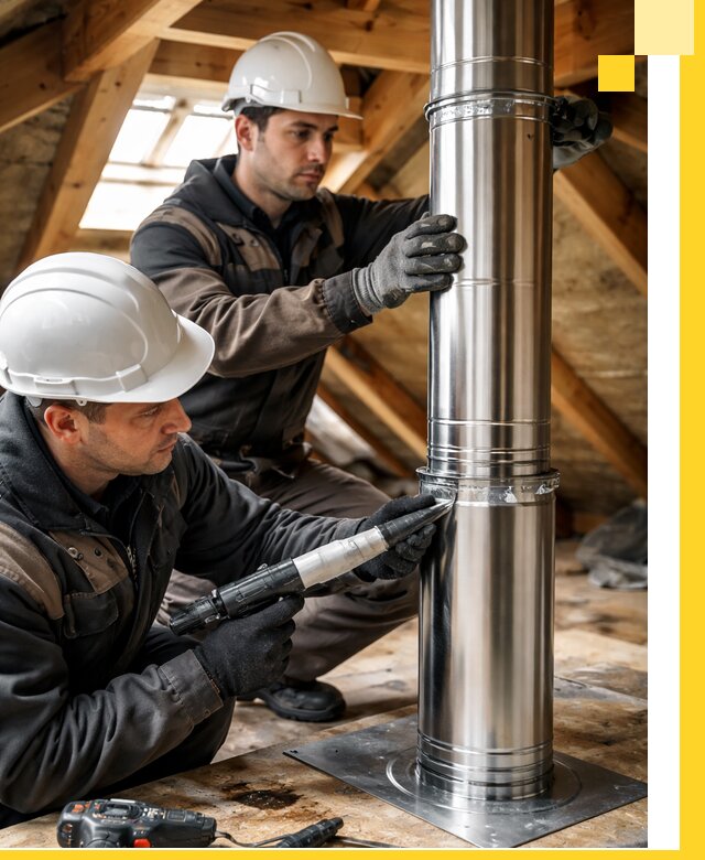 Монтаж дымоходов для каминов в Санкте-Петербурге с гарантией качества