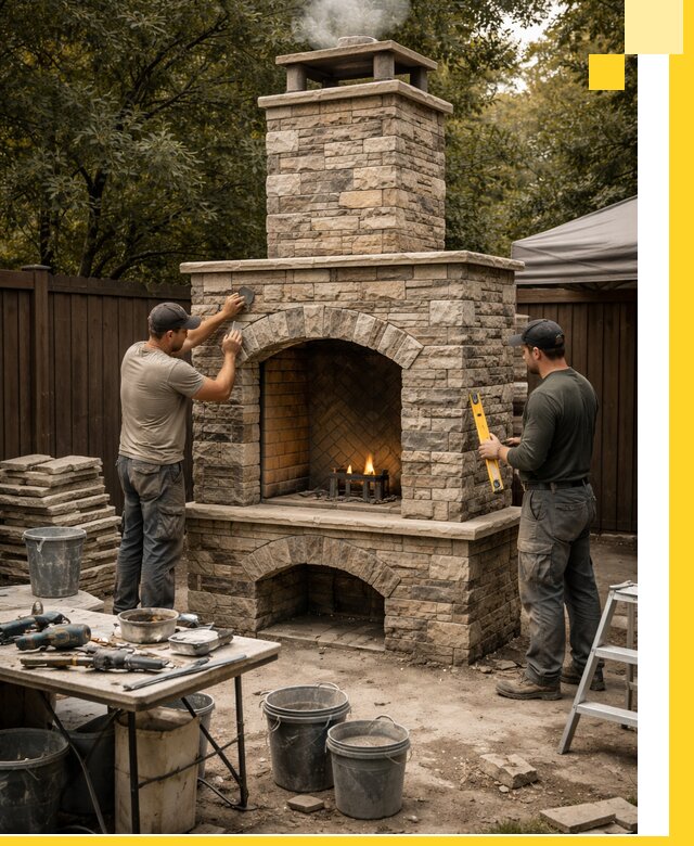 Проектирование и установка уличных каминов в Санкте-Петербурге