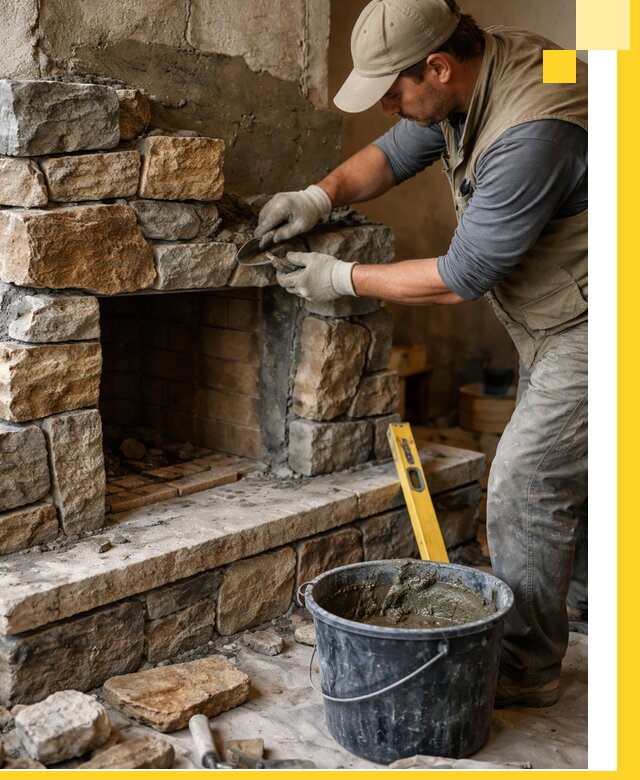 Изготовление и установка каменных каминов под ключ в Санкте-Петербурге