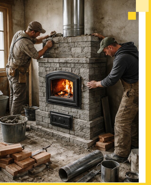 Производство, поставка и монтаж дровяных печей в Санкте-Петербурге