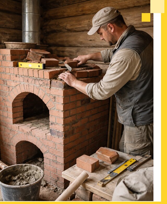 Изготовление и установка русских печей в Санкте-Петербурге под ключ