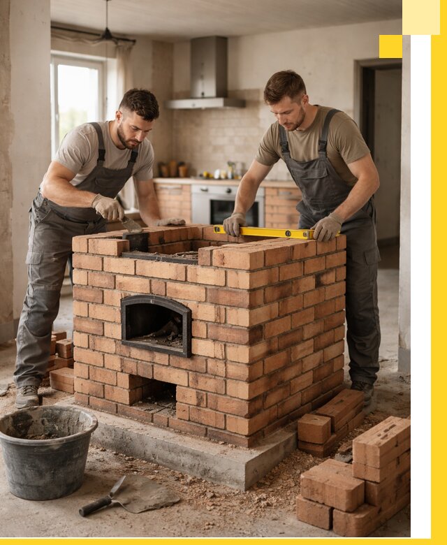 Установка и монтаж печей в частном доме в Санкте-Петербурге под ключ