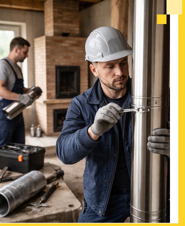 Профессиональный монтаж дымоходов для печей в Санкте-Петербурге