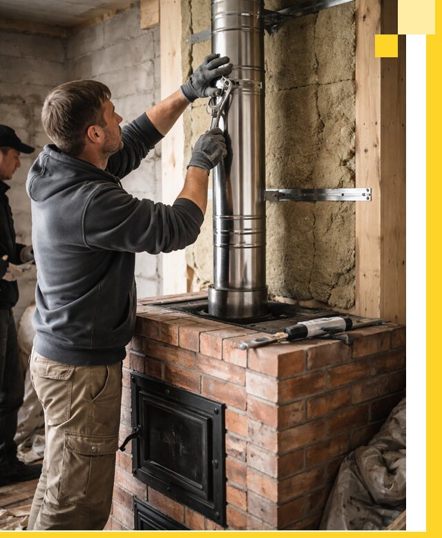 Изготовление и монтаж печей и дымоходов под ключ в Санкте-Петербурге