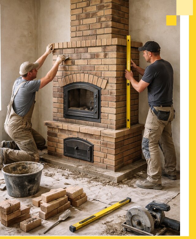 Продажа и установка печей и каминов для дома под ключ в Санкте-Петербурге