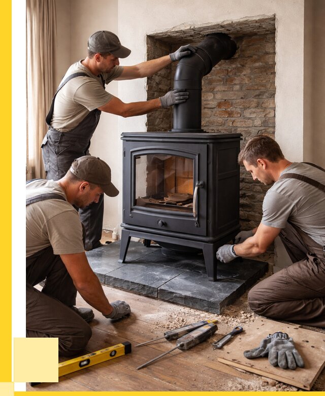 Монтаж печи камина в частном доме в Санкте-Петербурге от 26570 р. | ЭриданСнк