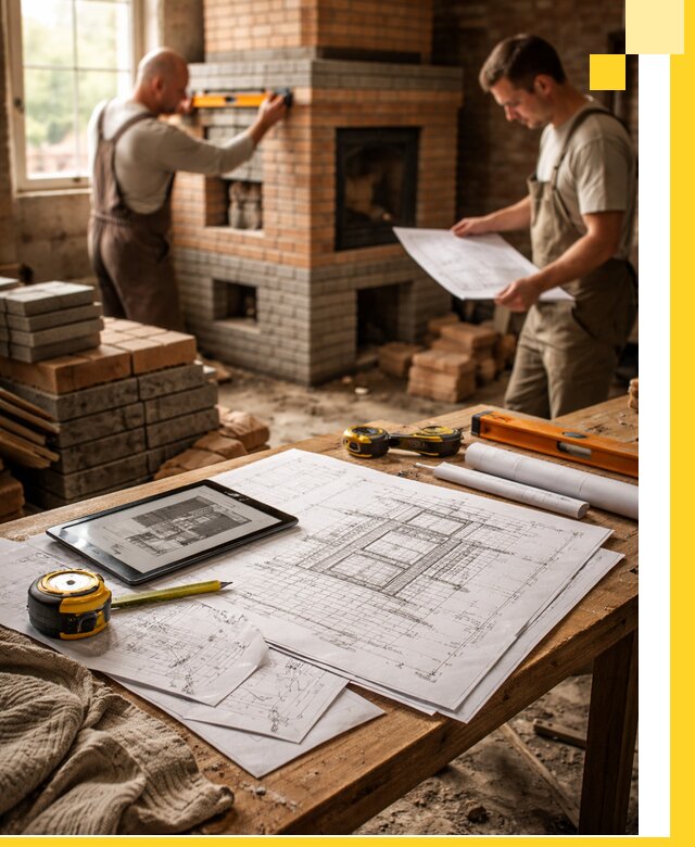 Проекты печей и каминов с индивидуальным дизайном в Санкте-Петербурге