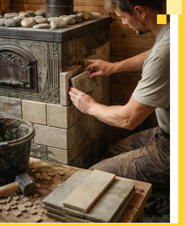 Облицовка банных печей в Санкте-Петербурге профессиональная отделка