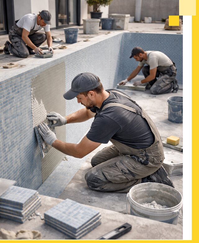 Облицовка бассейнов в Санкте-Петербурге плитка мозаика гидроизоляция