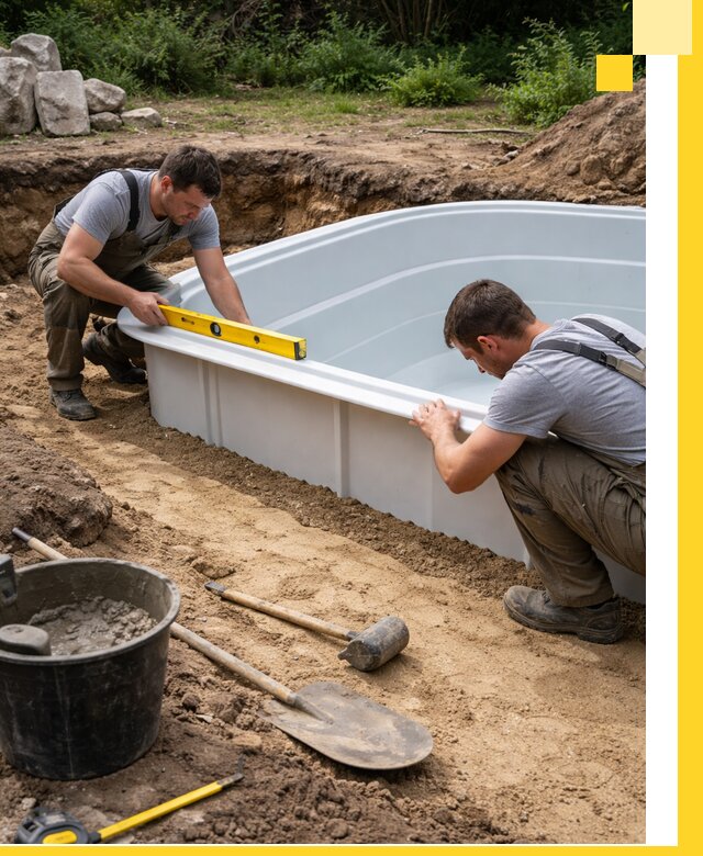 Производство и установка пластиковых бассейнов в Санкте-Петербурге под ключ