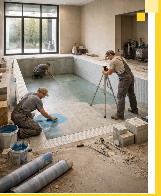 Проект и строительство закрытых бассейнов в Санкте-Петербурге под ключ