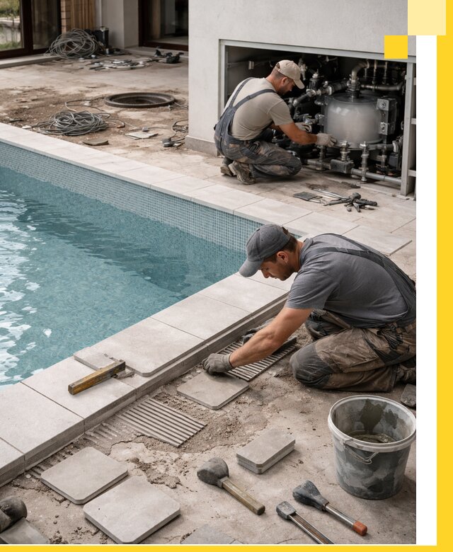 Строительство и монтаж бассейнов в коттедже в Санкте-Петербурге