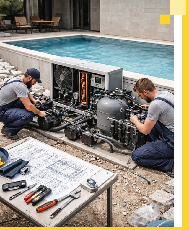 Проектирование и монтаж бассейнов с подогревом в Санкте-Петербурге