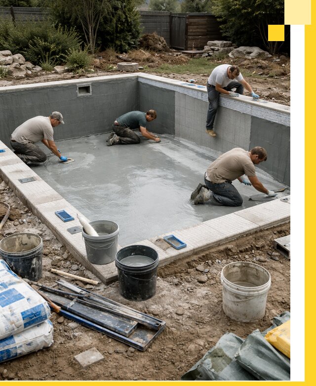 Изготовление и монтаж чаши бассейна под ключ в Санкте-Петербурге