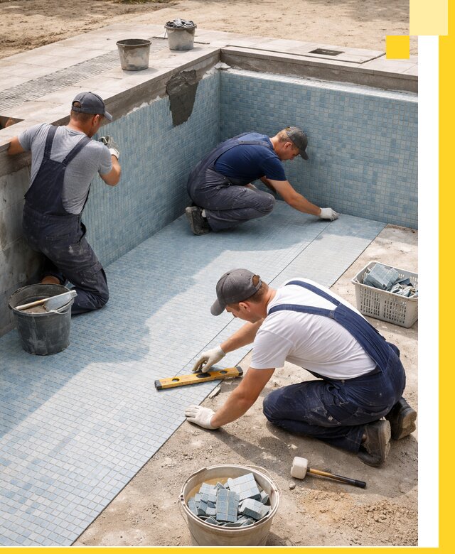 Укладка и установка плитки для бассейнов под ключ в Санкте-Петербурге