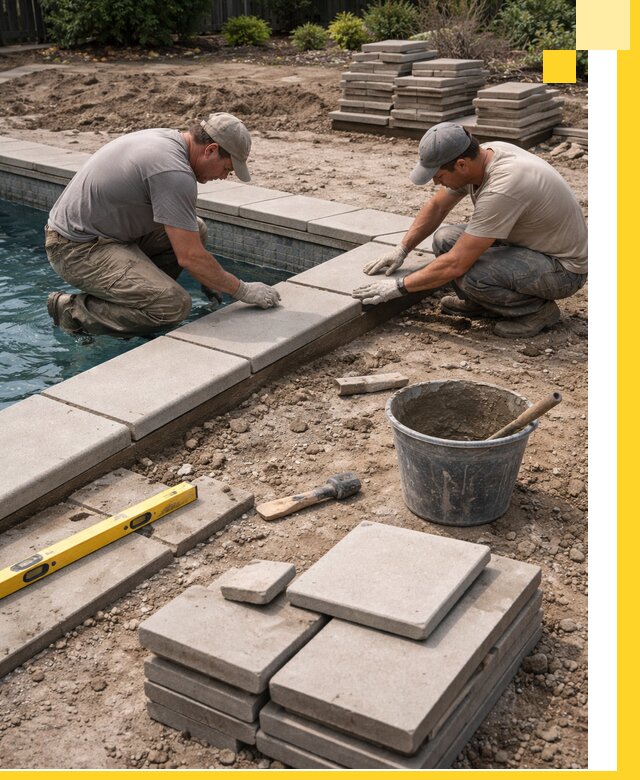 Установка и изготовление копингового камня для бассейнов в Санкте-Петербурге