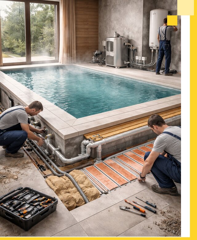 Проектирование и строительство тёплых бассейнов в Санкте-Петербурге