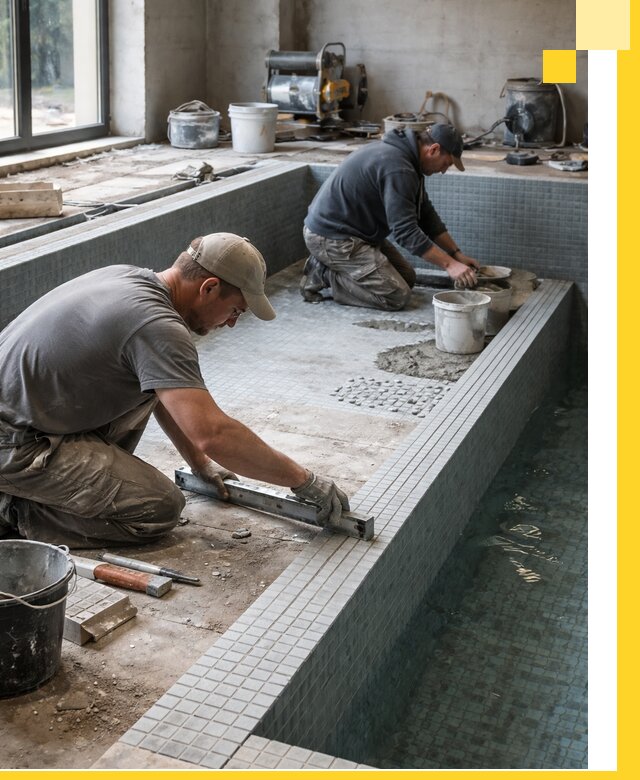 Строительство бассейна в частном доме в Санкте-Петербурге под ключ