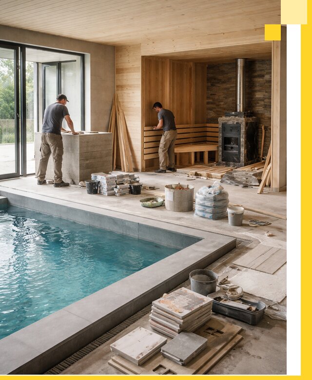 Проектирование и строительство бань с бассейном в Санкте-Петербурге