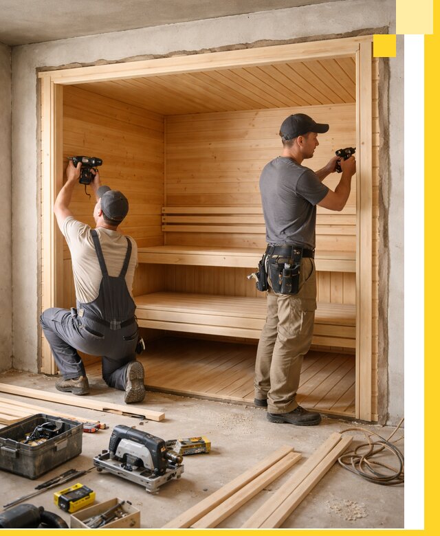 Монтаж саун под ключ в Санкте-Петербурге — проектирование и установка