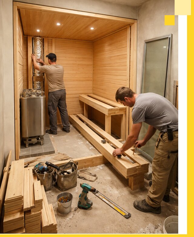 Проектирование и установка домашних саун под ключ в Санкте-Петербурге