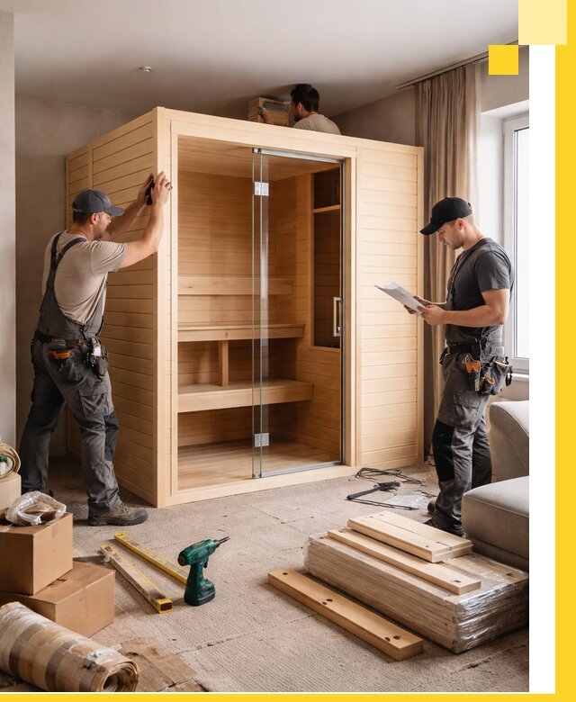 Установка и благоустройство саун в квартире в Санкте-Петербурге