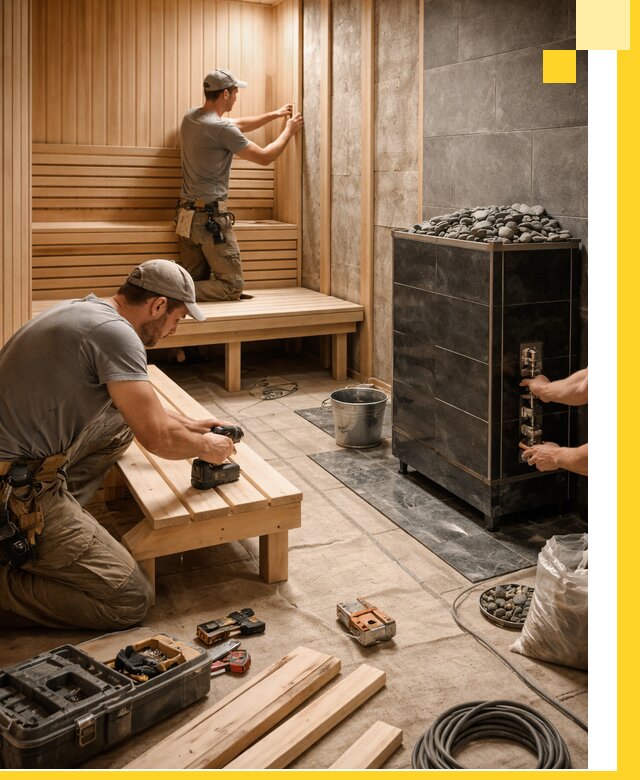 Дизайн и строительство интерьерных саун под ключ в Санкте-Петербурге