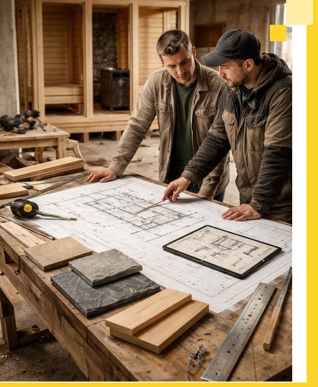 Проекты бань под ключ и планы строительства в Санкте-Петербурге