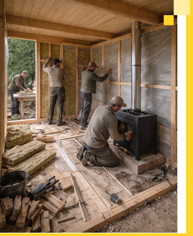 Профессиональный монтаж бань под ключ в Санкте-Петербурге для дома