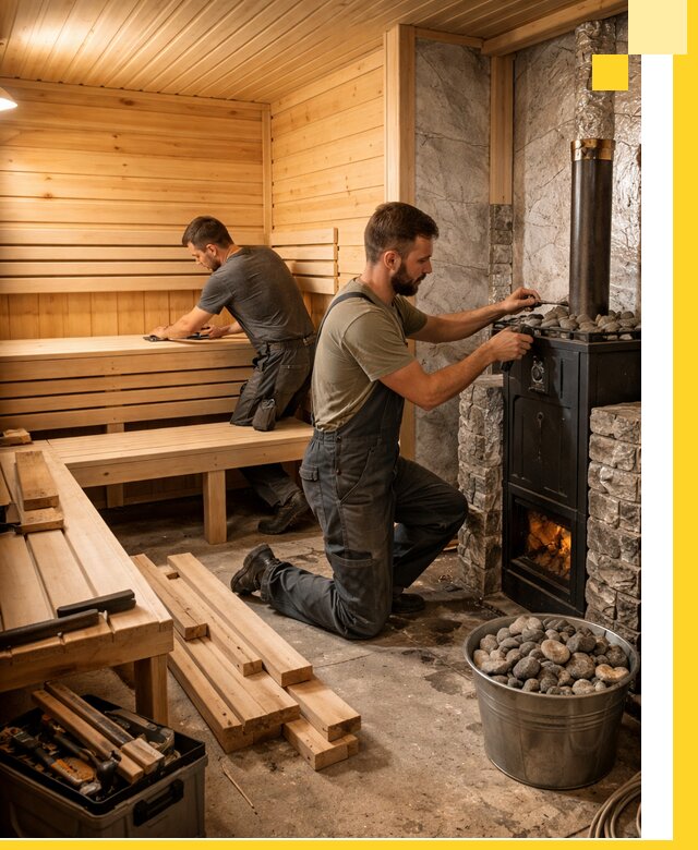 Дизайн и строительство интерьеров бань под ключ в Санкте-Петербурге