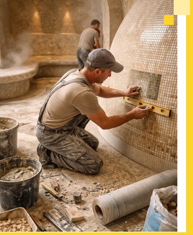 Хамам под ключ в Санкте-Петербурге: проектирование, строительство, отделка