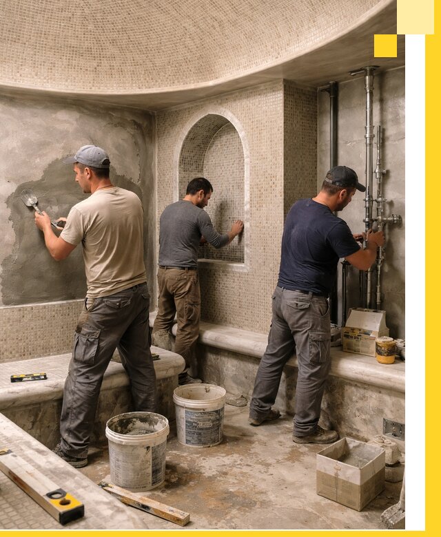 Профессиональный монтаж хамамов под ключ в Санкте-Петербурге с гарантией