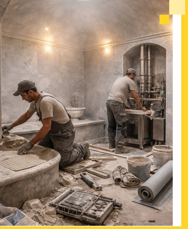 Строительство турецких бань хаммам под ключ в Санкте-Петербурге