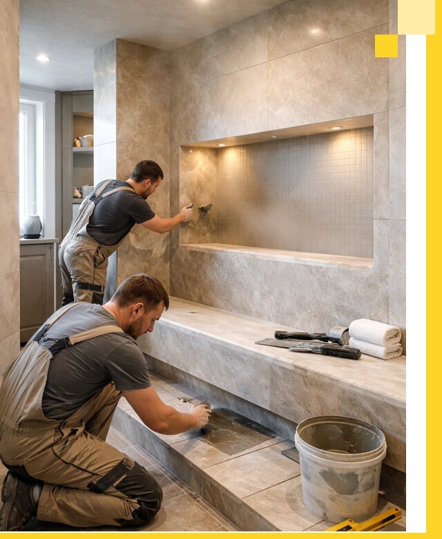 Профессиональное строительство хамама в квартире в Санкте-Петербурге