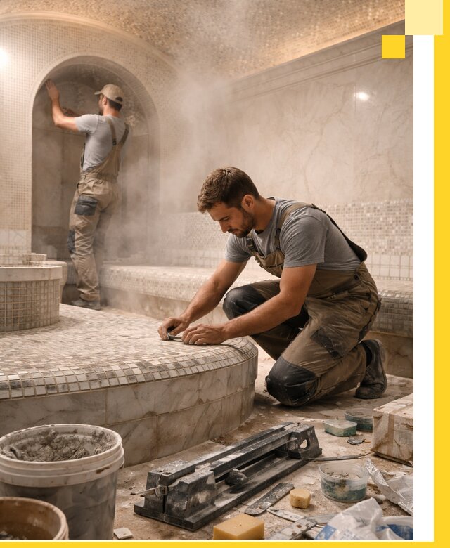 Профессиональный дизайн хамама и SPA под ключ в Санкте-Петербурге