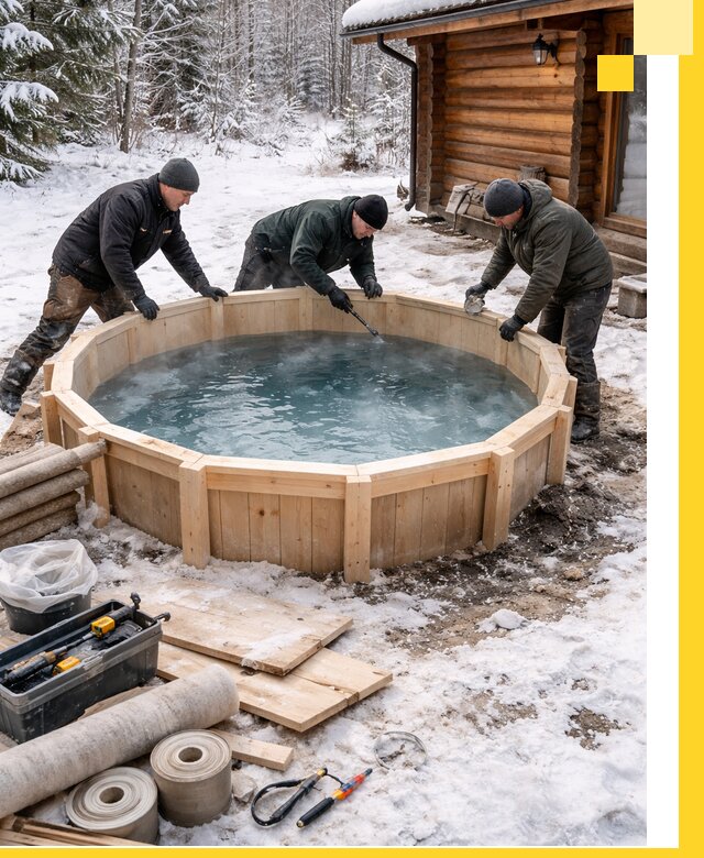 Изготовление и установка ледяных купелей под ключ в Санкте-Петербурге