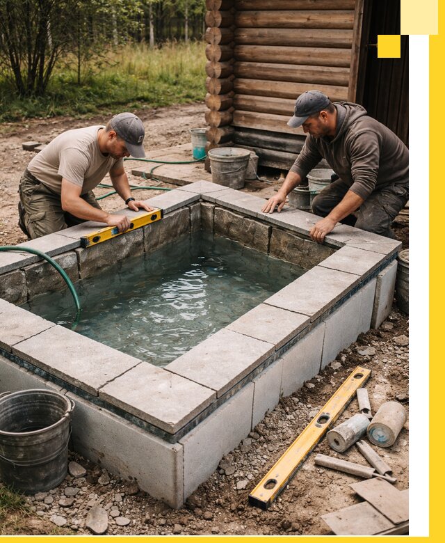 Изготовление и установка холодных купелей под ключ в Санкте-Петербурге